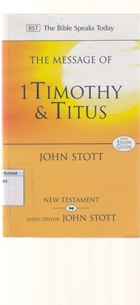 Image of The message of 1 Timothy and Titus