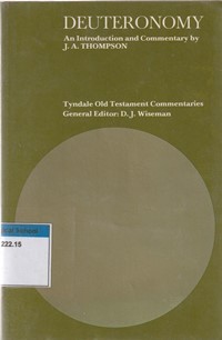 Image of Deuteronomy: an introduction and commentary