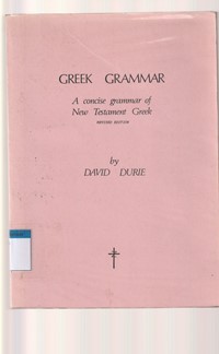 Image of Greek grammar: a concise grammar of new testament greek