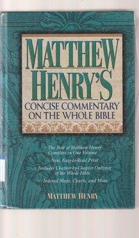 Image of Matthew Henry's concise commentary on the whole bible