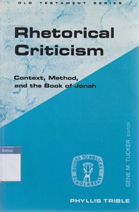 Image of Rhetorical criticism: context, method, and the book Jonah
